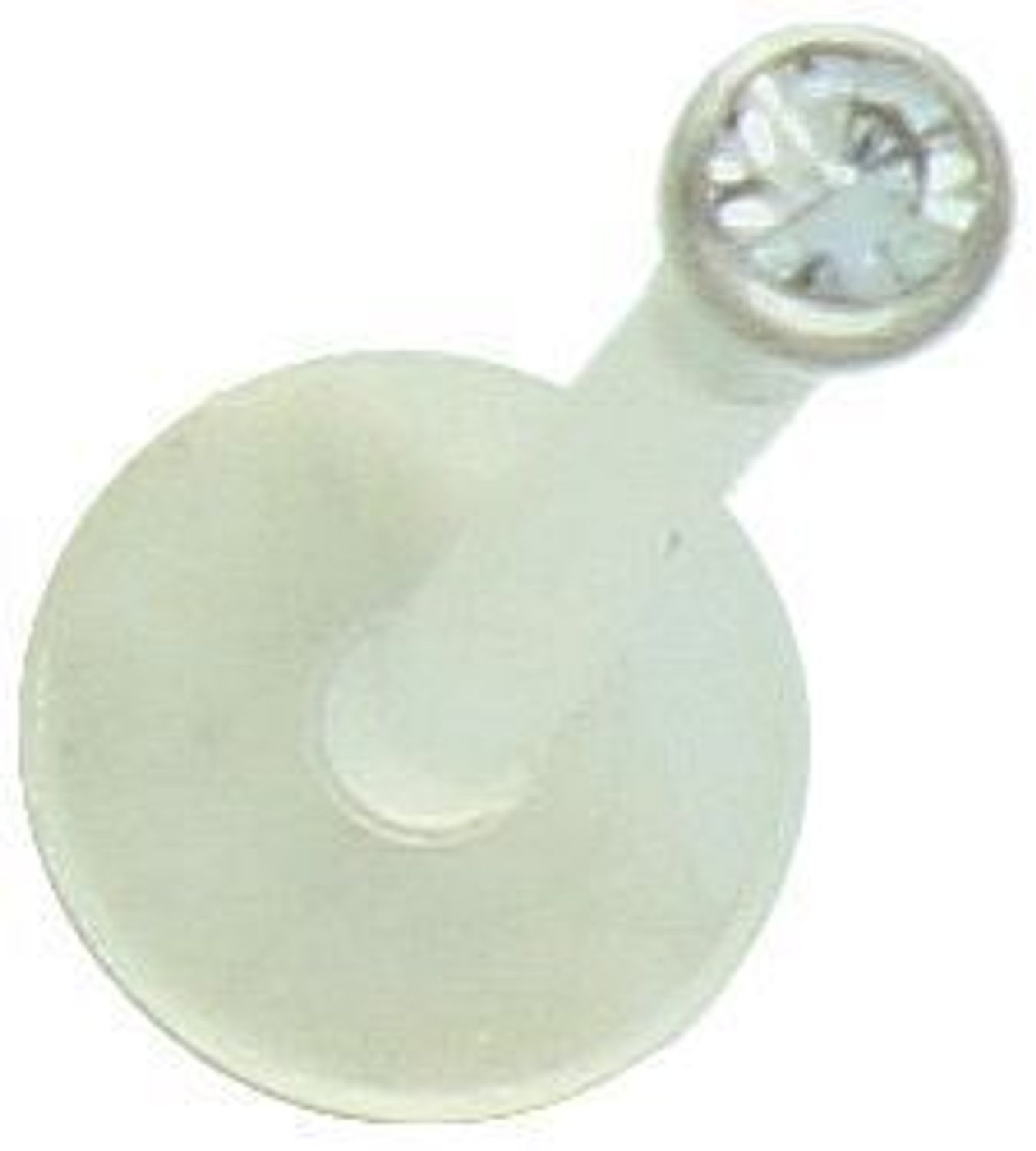 Kolczyk do brwi stalowy z białą cyrkonią K   30 Klasyczny, a zarazem efektowny – stalowy kolczyk do brwi z białą cyrkonią, model K 30, to doskonała propozycja dla osób ceniących 1.jpg